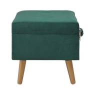 Tabourets de rangement 3 pcs Vert Velours