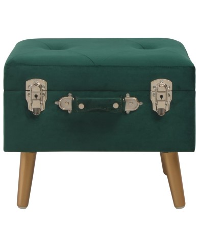 Tabourets de rangement 3 pcs Vert Velours
