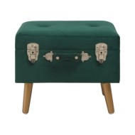 Tabourets de rangement 3 pcs Vert Velours
