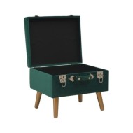 Tabourets de rangement 3 pcs Vert Velours