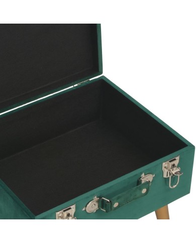 Tabourets de rangement 3 pcs Vert Velours