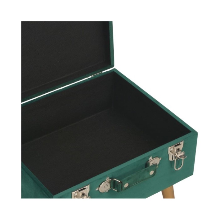 Tabourets de rangement 3 pcs Vert Velours