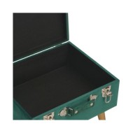 Tabourets de rangement 3 pcs Vert Velours