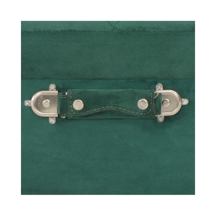 Tabourets de rangement 3 pcs Vert Velours