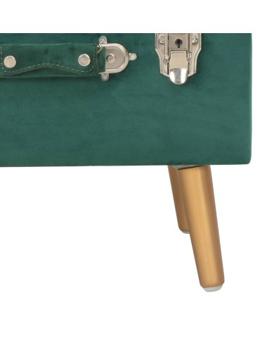 Tabourets de rangement 3 pcs Vert Velours