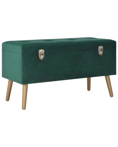Tabourets de rangement 3 pcs Vert Velours