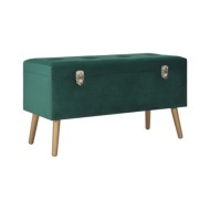 Tabourets de rangement 3 pcs Vert Velours