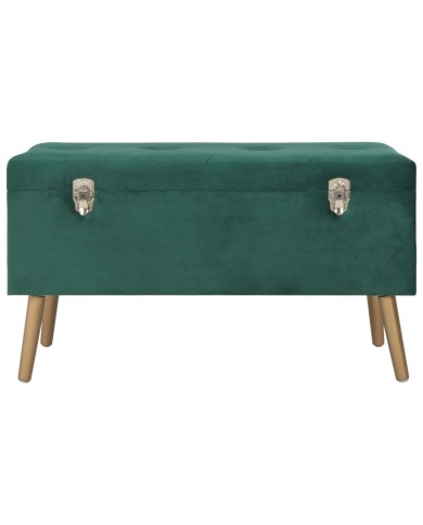 Tabourets de rangement 3 pcs Vert Velours