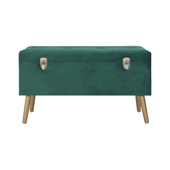 Tabourets de rangement 3 pcs Vert Velours