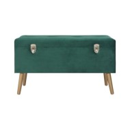Tabourets de rangement 3 pcs Vert Velours