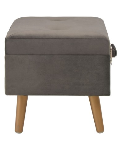 Tabourets de rangement 3 pcs Gris Velours