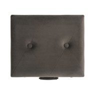 Tabourets de rangement 3 pcs Gris Velours