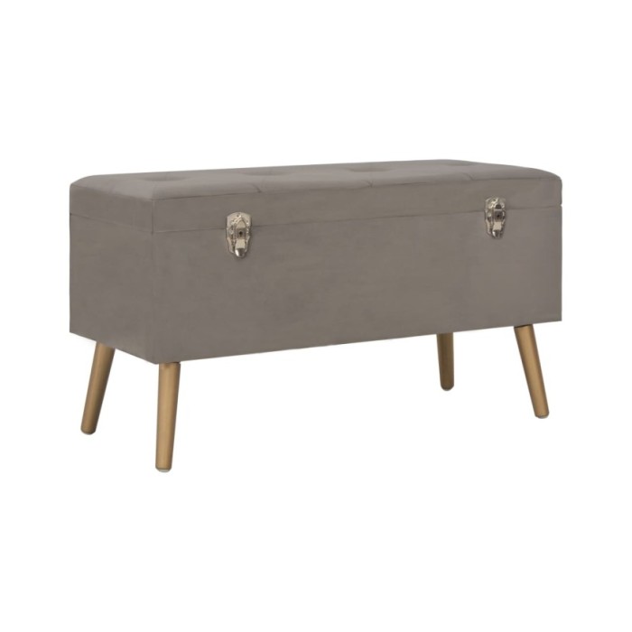 Tabourets de rangement 3 pcs Gris Velours
