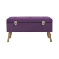 Banc avec compartiment de rangement 80 cm Violet Velours