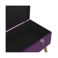 Banc avec compartiment de rangement 80 cm Violet Velours