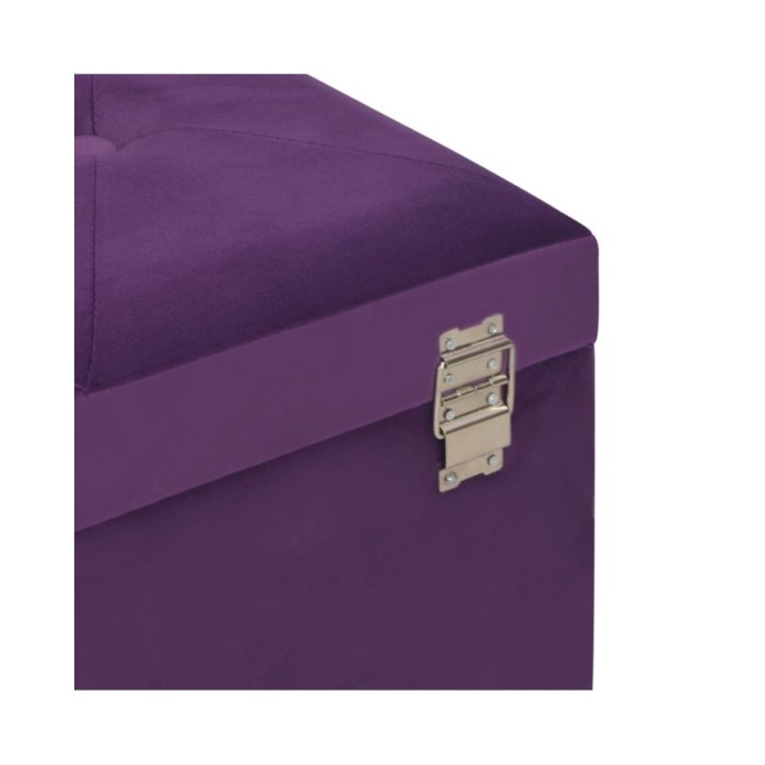 Banc avec compartiment de rangement 80 cm Violet Velours