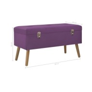 Banc avec compartiment de rangement 80 cm Violet Velours