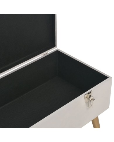 Banc avec compartiment de rangement 80 cm Gris Velours