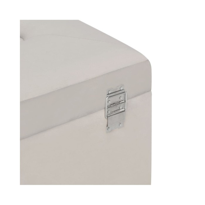 Banc avec compartiment de rangement 80 cm Gris Velours