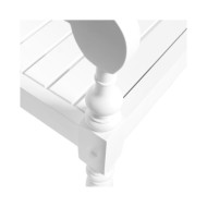 Banc Batavia 123 cm Bois d'acajou massif Blanc