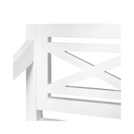 Banc Batavia 123 cm Bois d'acajou massif Blanc
