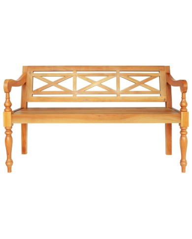 Banc Batavia 123 cm Bois d'acajou massif Marron clair