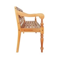 Banc Batavia 123 cm Bois d'acajou massif Marron clair