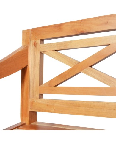 Banc Batavia 123 cm Bois d'acajou massif Marron clair