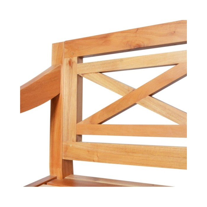 Banc Batavia 123 cm Bois d'acajou massif Marron clair