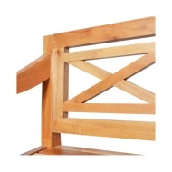 Banc Batavia 123 cm Bois d'acajou massif Marron clair