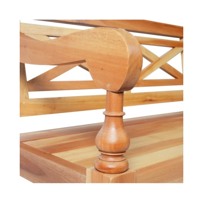 Banc Batavia 123 cm Bois d'acajou massif Marron clair