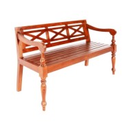 Banc Batavia 123 cm Bois d'acajou massif Marron foncé