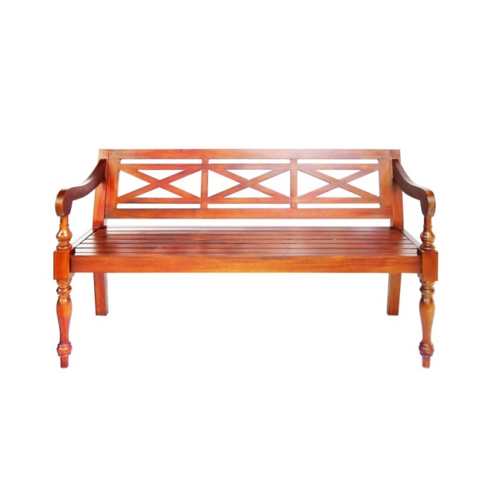 Banc Batavia 123 cm Bois d'acajou massif Marron foncé