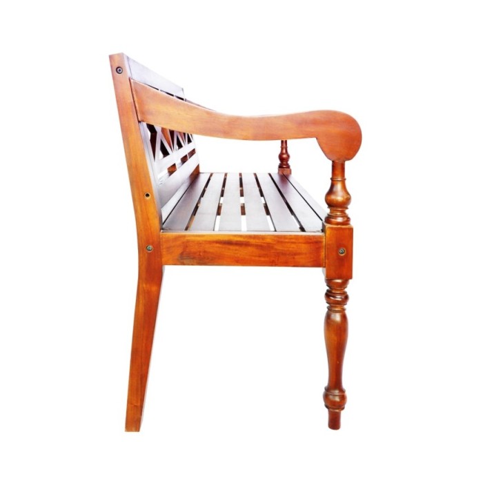 Banc Batavia 123 cm Bois d'acajou massif Marron foncé