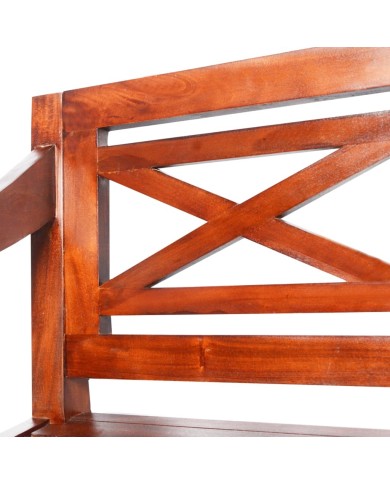 Banc Batavia 123 cm Bois d'acajou massif Marron foncé
