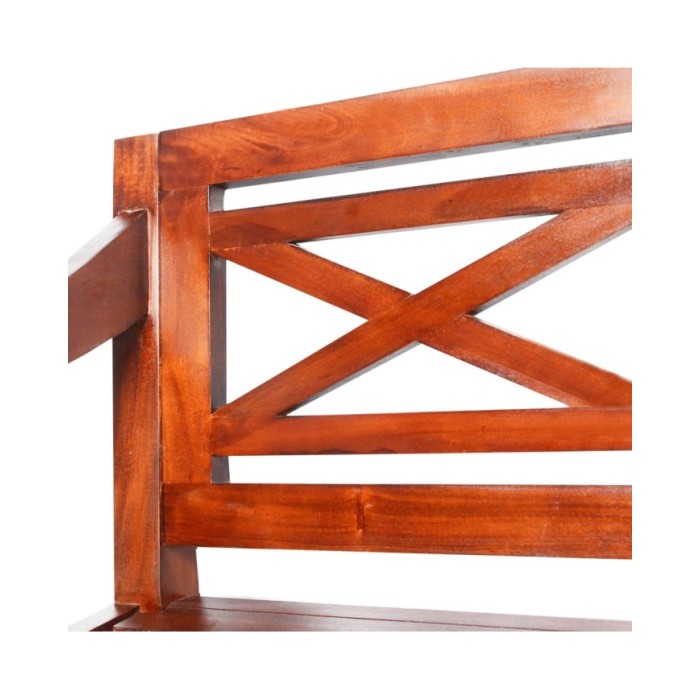 Banc Batavia 123 cm Bois d'acajou massif Marron foncé