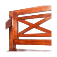 Banc Batavia 123 cm Bois d'acajou massif Marron foncé
