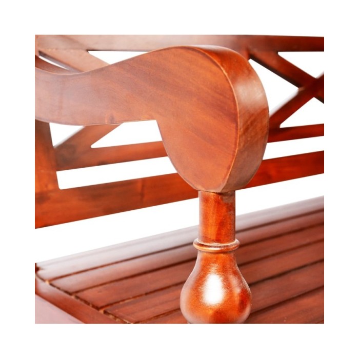 Banc Batavia 123 cm Bois d'acajou massif Marron foncé