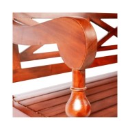 Banc Batavia 123 cm Bois d'acajou massif Marron foncé
