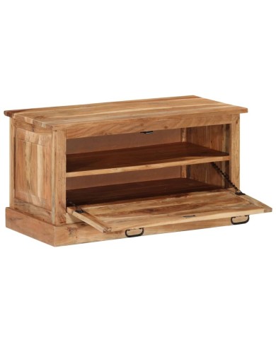 Banc de rangement de chaussures 85x40x45cm Bois d'acacia massif