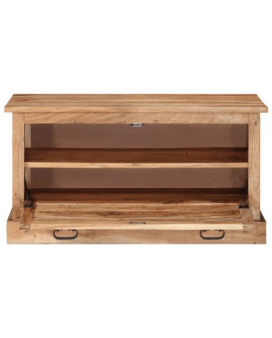 Banc de rangement de chaussures 85x40x45cm Bois d'acacia massif