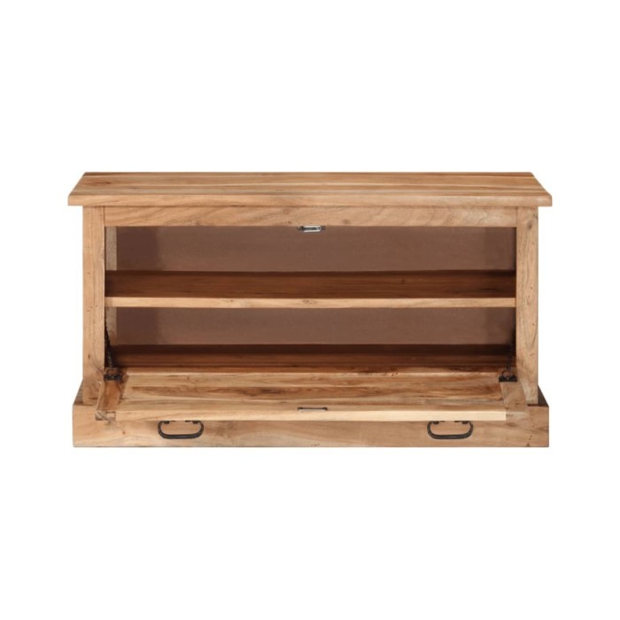 Banc de rangement de chaussures 85x40x45cm Bois d'acacia massif