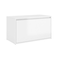 Banc d'entrée 80x40x45 cm Blanc brillant Aggloméré