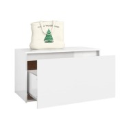 Banc d'entrée 80x40x45 cm Blanc brillant Aggloméré