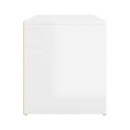Banc d'entrée 80x40x45 cm Blanc brillant Aggloméré
