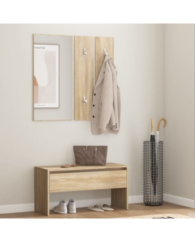Ensemble de meubles de couloir Chêne Sonoma Bois d'ingénierie