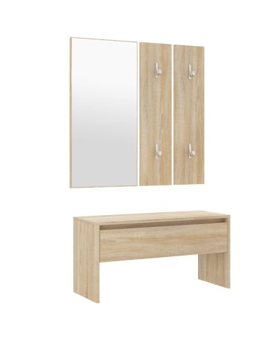 Ensemble de meubles de couloir Chêne Sonoma Bois d'ingénierie