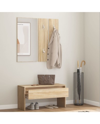 Ensemble de meubles de couloir Chêne Sonoma Bois d'ingénierie