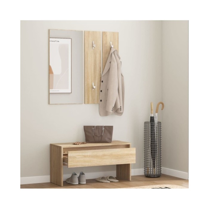 Ensemble de meubles de couloir Chêne Sonoma Bois d'ingénierie