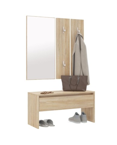 Ensemble de meubles de couloir Chêne Sonoma Bois d'ingénierie